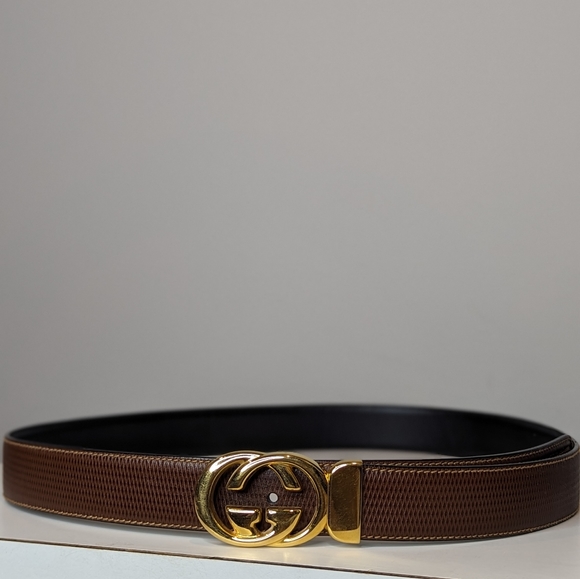 Vintage Gucci Men's/unisex leather belt - Picture 4 of 9